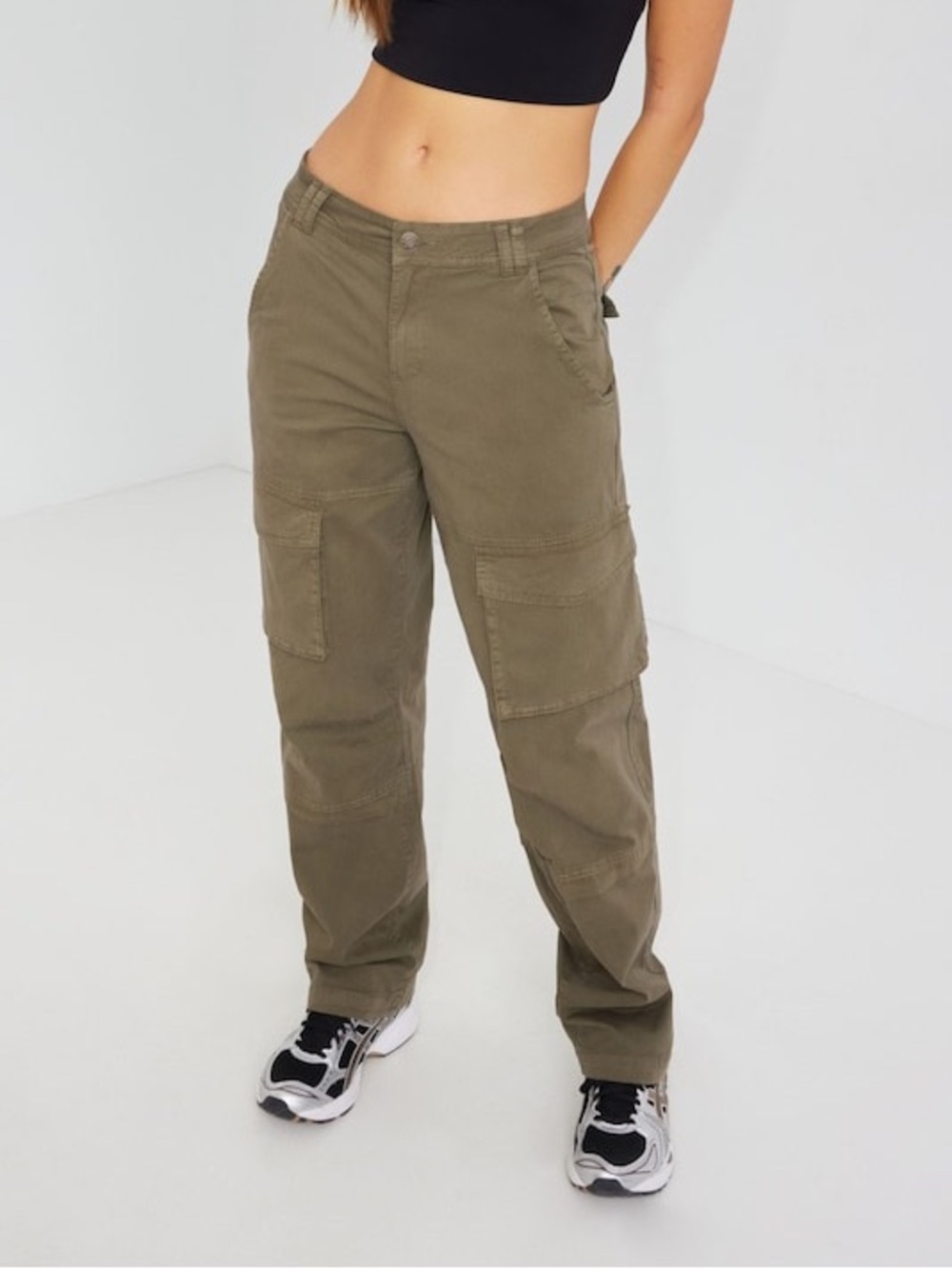 Garage Remi Straight Cargo Pant Khaki Pockets